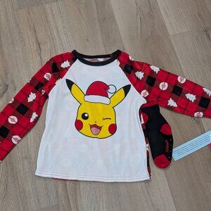 Boys NWT Pokemon Pajama Shirt and Socks